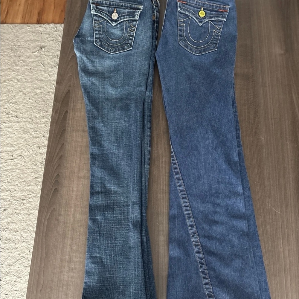 2 pairs of True Religion jeans. Both size 28.